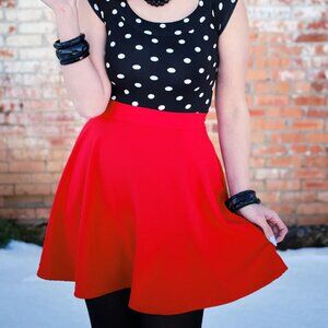 Retrolicious Red Skater Skirt